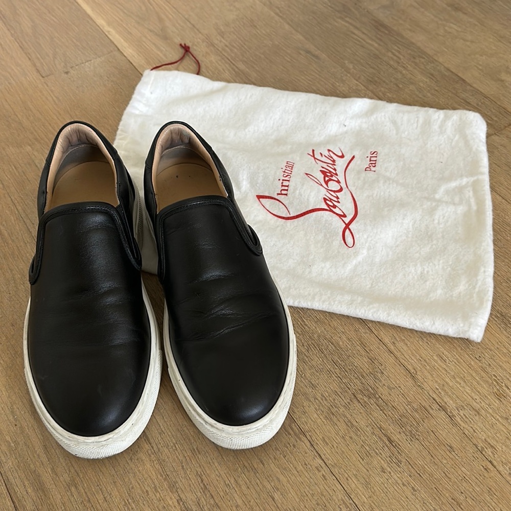 Christian Louboutin Women’s Black Slip On Masteraltissima Sneakers